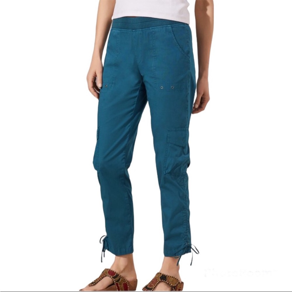 Soft Surroundings Summer Fun Cargo Pants Dark Teal Size 1X, New With Tags